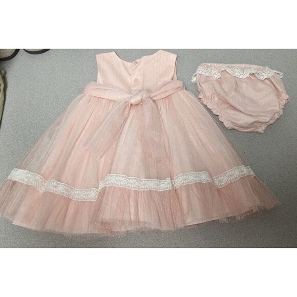 ABEL & LULU Beautiful Sleeveless Net Overlay Lace Trimmed Dress and Bloomers 36M - Picture 6 of 12